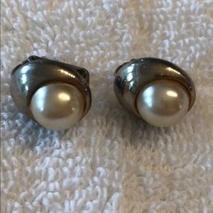 Vintage Pearl Clip Earrings